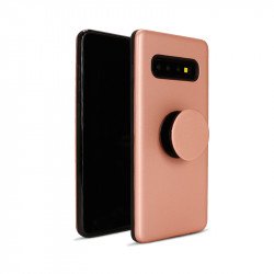 Galaxy S10+ (Plus) Pop Up Grip Stand Hybrid Case (Rose Gold)